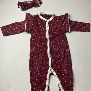 Baby Girls Sleeper with Headband